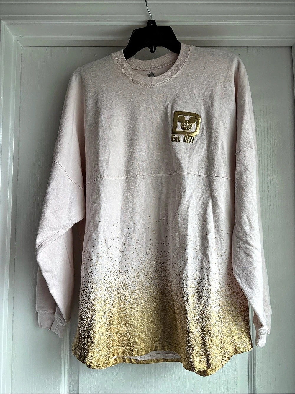 Disney Spirit Jersey Long Sleeve Pink & Gold Tee